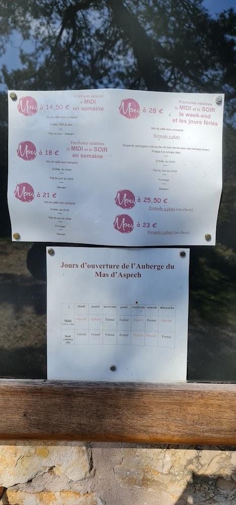 Auberge Du Mas D'aspech - Menu Image 2